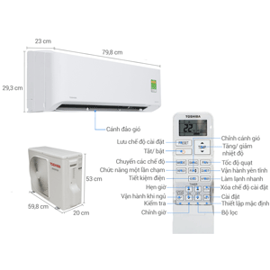 MÁY LẠNH TOSHIBA 1.5Hp (NGỰA) TIẾT KIỆM ĐIỆN